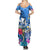 Aloha Hawaii Family Matching Summer Maxi Dress and Hawaiian Shirt Dolphins and Fish Hook Hibiscus