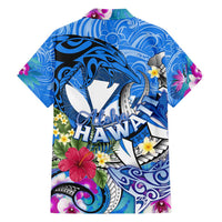 Aloha Hawaii Hawaiian Shirt Dolphins and Fish Hook Hibiscus DT02 - Polynesian Pride