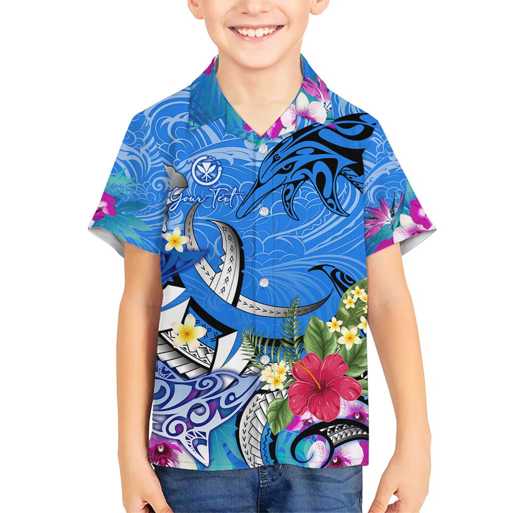 Aloha Hawaii Hawaiian Shirt Dolphins and Fish Hook Hibiscus DT02 - Polynesian Pride