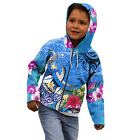 Aloha Hawaii Kid Hoodie Dolphins and Fish Hook Hibiscus DT02 - Polynesian Pride