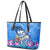 Aloha Hawaii Leather Tote Bag Dolphins and Fish Hook Hibiscus