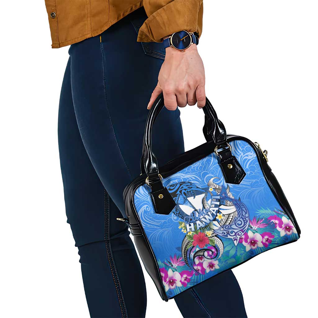 Aloha Hawaii Shoulder Handbag Dolphins and Fish Hook Hibiscus DT02 - Polynesian Pride