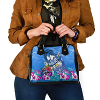 Aloha Hawaii Shoulder Handbag Dolphins and Fish Hook Hibiscus DT02 - Polynesian Pride