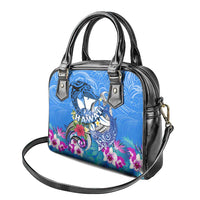 Aloha Hawaii Shoulder Handbag Dolphins and Fish Hook Hibiscus DT02 - Polynesian Pride