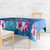 Aloha Hawaii Tablecloth Dolphins and Fish Hook Hibiscus