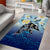 Mother And Baby Dolphins Area Rug Hawaii Hibiscus