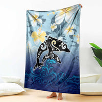 Mother And Baby Dolphins Blanket Hawaii Hibiscus DT02 - Polynesian Pride