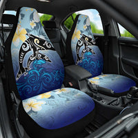 Mother And Baby Dolphins Car Seat Cover Hawaii Hibiscus DT02 One Size Blue - Polynesian Pride