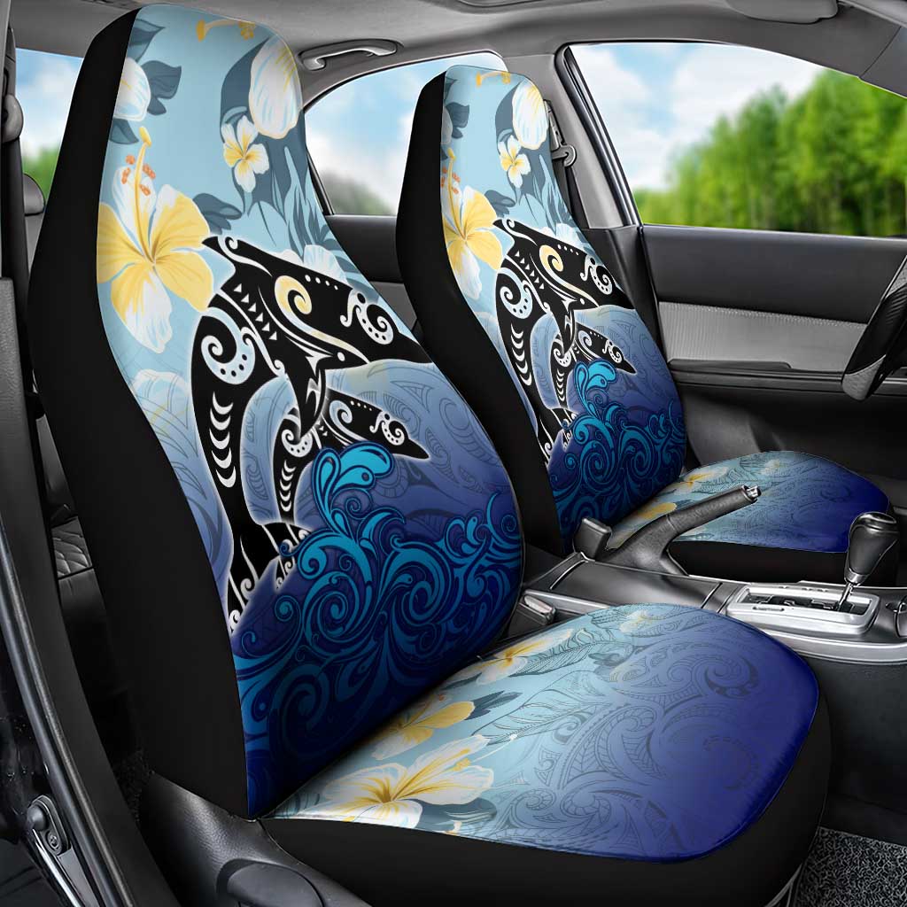 Mother And Baby Dolphins Car Seat Cover Hawaii Hibiscus DT02 - Polynesian Pride