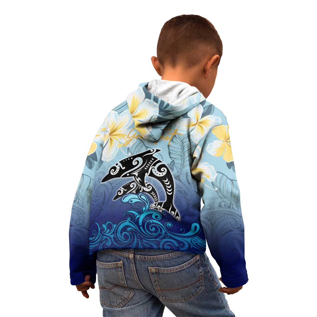 Mother And Baby Dolphins Kid Hoodie Hawaii Hibiscus DT02 - Polynesian Pride