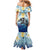 Mother And Baby Dolphins Mermaid Dress Hawaii Hibiscus