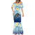 Mother And Baby Dolphins Mermaid Dress Hawaii Hibiscus