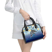 Mother And Baby Dolphins Shoulder Handbag Hawaii Hibiscus DT02 - Polynesian Pride