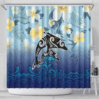 Mother And Baby Dolphins Shower Curtain Hawaii Hibiscus DT02 - Polynesian Pride