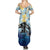 Mother And Baby Dolphins Summer Maxi Dress Hawaii Hibiscus