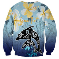 Mother And Baby Dolphins Sweatshirt Hawaii Hibiscus DT02 - Polynesian Pride