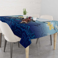 Mother And Baby Dolphins Tablecloth Hawaii Hibiscus DT02 - Polynesian Pride