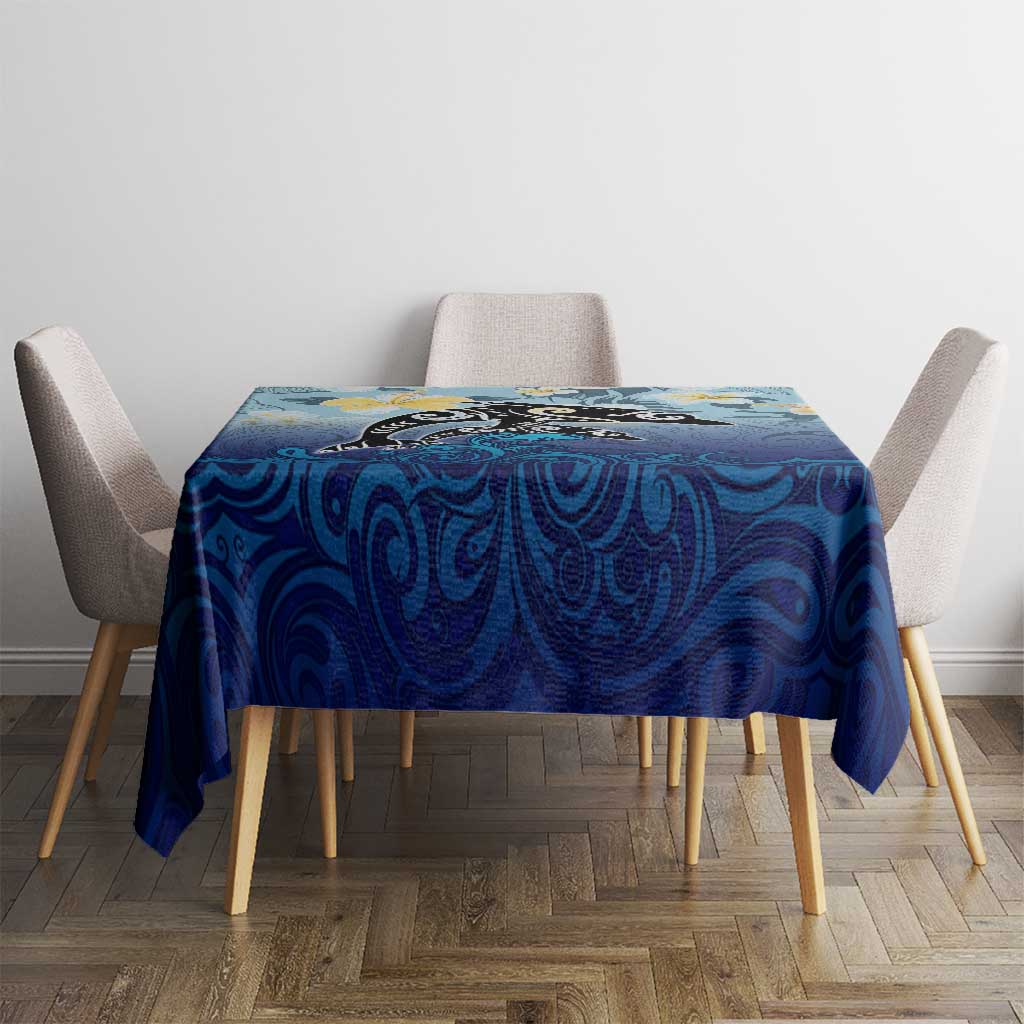 Mother And Baby Dolphins Tablecloth Hawaii Hibiscus DT02 - Polynesian Pride
