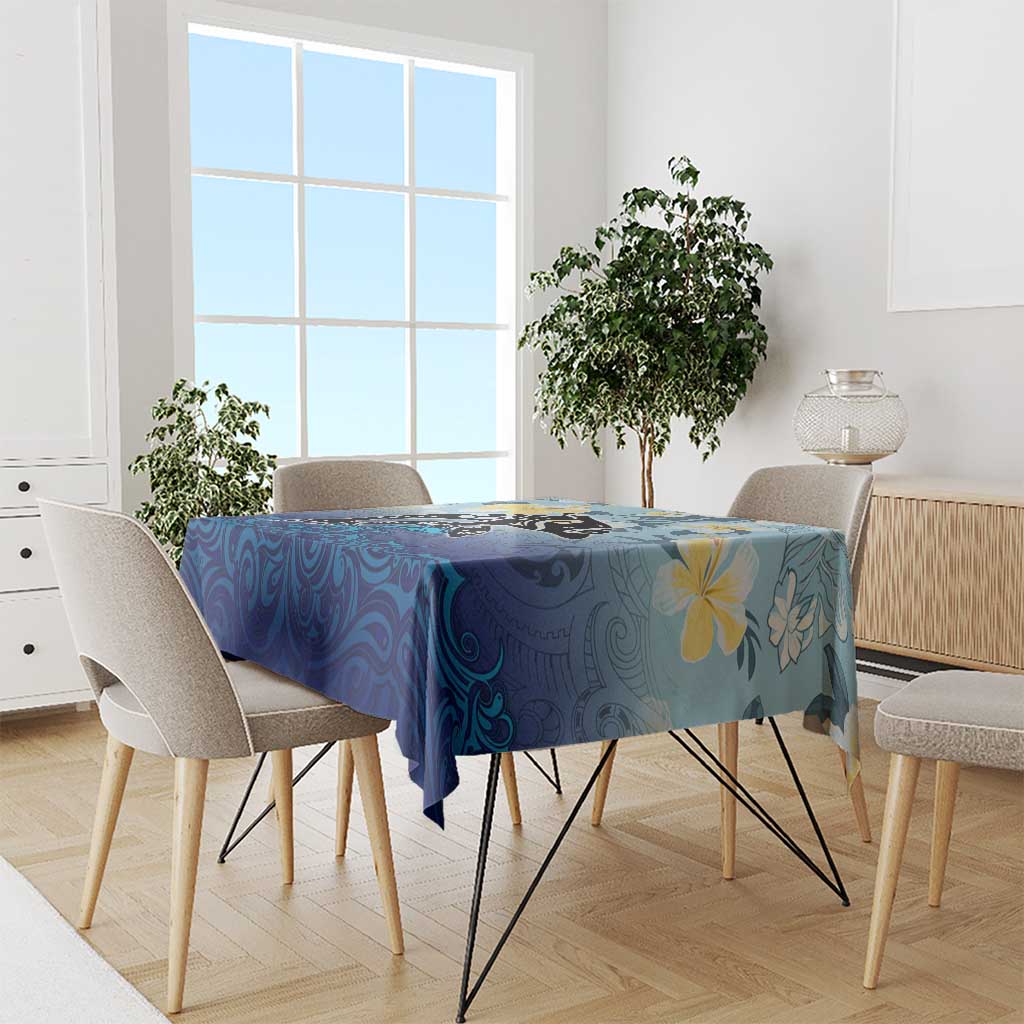 Mother And Baby Dolphins Tablecloth Hawaii Hibiscus DT02 - Polynesian Pride