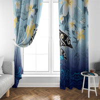 Mother And Baby Dolphins Window Curtain Hawaii Hibiscus DT02 - Polynesian Pride