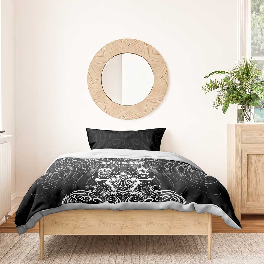 All Black Bedding Set New Zealand Rugby Mascot Maori DT02 - Polynesian Pride