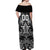 Personalized All Black Off Shoulder Maxi Dress New Zealand Rugby Mascot Maori