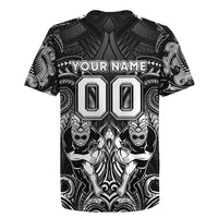 Personalized All Black Rugby Jersey New Zealand Rugby Mascot Maori DT02 - Polynesian Pride