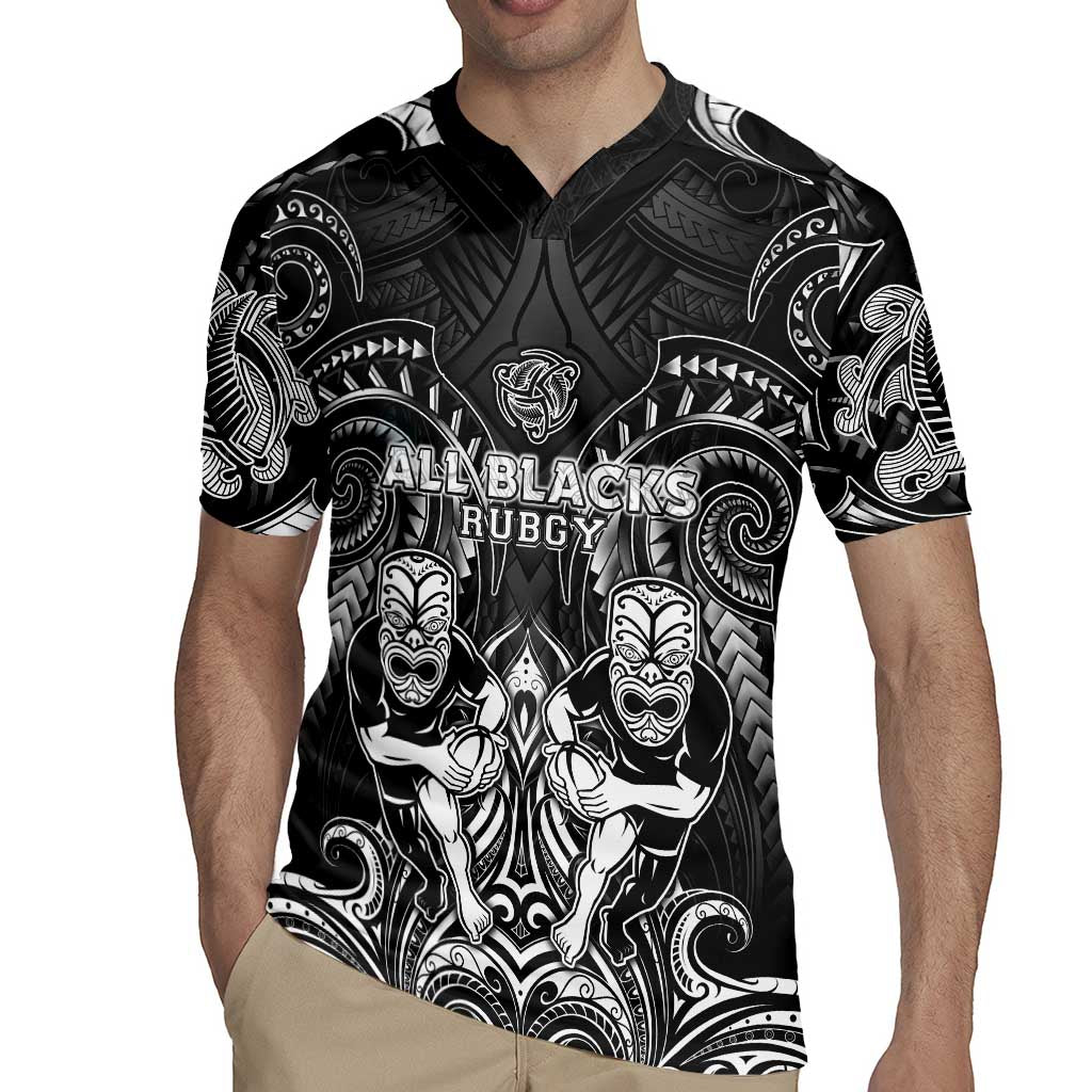 Personalized All Black Rugby Jersey New Zealand Rugby Mascot Maori DT02 - Polynesian Pride