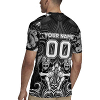 Personalized All Black Rugby Jersey New Zealand Rugby Mascot Maori DT02 - Polynesian Pride