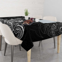 All Black Tablecloth New Zealand Rugby Mascot Maori DT02 - Polynesian Pride