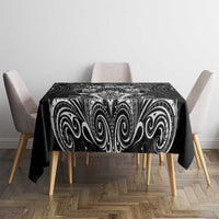 All Black Tablecloth New Zealand Rugby Mascot Maori DT02 - Polynesian Pride