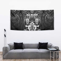 All Black Tapestry New Zealand Rugby Mascot Maori DT02 - Polynesian Pride
