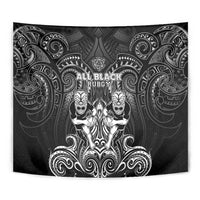 All Black Tapestry New Zealand Rugby Mascot Maori DT02 - Polynesian Pride