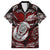 Personalized New Zealand Aotearoa Rugby Family Matching Long Sleeve Bodycon Dress and Hawaiian Shirt Maori Fern Tattoo Art