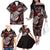 Personalized New Zealand Aotearoa Rugby Family Matching Off The Shoulder Long Sleeve Dress and Hawaiian Shirt Maori Fern Tattoo Art