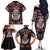 Personalized New Zealand Aotearoa Rugby Family Matching Off The Shoulder Long Sleeve Dress and Hawaiian Shirt Maori Fern Tattoo Art