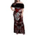 Personalized New Zealand Aotearoa Rugby Family Matching Off Shoulder Maxi Dress and Hawaiian Shirt Maori Fern Tattoo Art