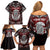 Personalized New Zealand Aotearoa Rugby Family Matching Off Shoulder Short Dress and Hawaiian Shirt Maori Fern Tattoo Art