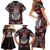 Personalized New Zealand Aotearoa Rugby Family Matching Short Sleeve Bodycon Dress and Hawaiian Shirt Maori Fern Tattoo Art