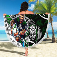 NZ Aotearoa Rugby Beach Blanket New Zealand Silver Fern DT02 - Polynesian Pride