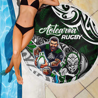 NZ Aotearoa Rugby Beach Blanket New Zealand Silver Fern DT02 - Polynesian Pride
