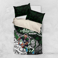 NZ Aotearoa Rugby Bedding Set New Zealand Silver Fern DT02 US Twin 172cm x 218cm Green - Polynesian Pride