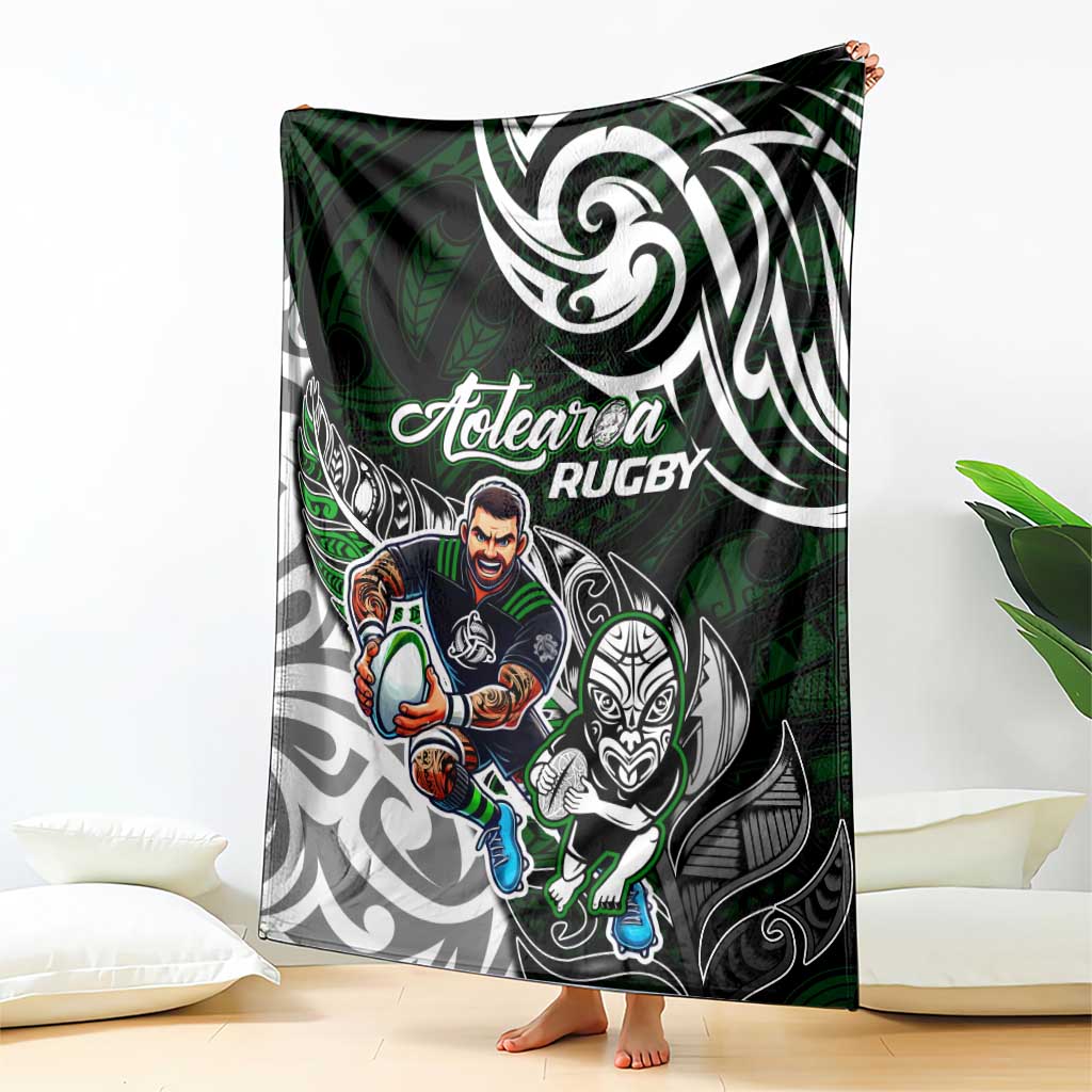 NZ Aotearoa Rugby Blanket New Zealand Silver Fern DT02 - Polynesian Pride