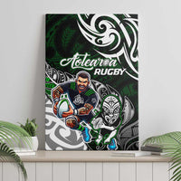 NZ Aotearoa Rugby Canvas Wall Art New Zealand Silver Fern DT02 - Polynesian Pride