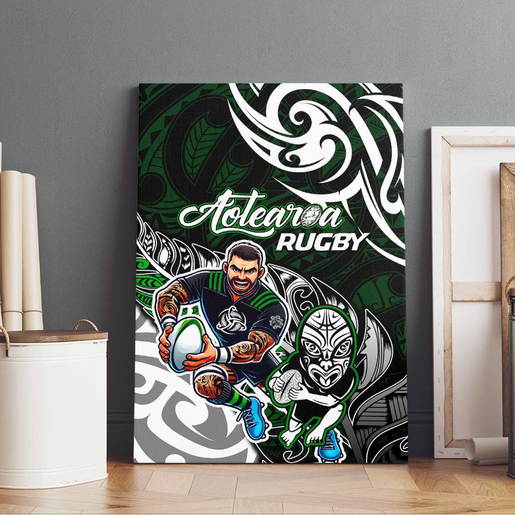 NZ Aotearoa Rugby Canvas Wall Art New Zealand Silver Fern DT02 - Polynesian Pride