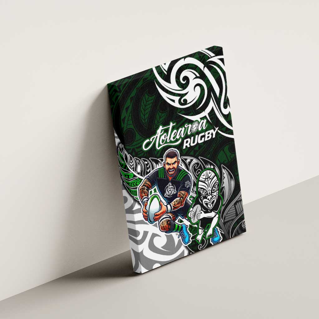 NZ Aotearoa Rugby Canvas Wall Art New Zealand Silver Fern DT02 - Polynesian Pride