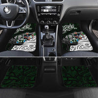 NZ Aotearoa Rugby Car Mats New Zealand Silver Fern DT02 Set 4pcs Green - Polynesian Pride