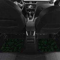 NZ Aotearoa Rugby Car Mats New Zealand Silver Fern DT02 Set 2pcs - Back Green - Polynesian Pride
