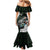 Personalized NZ Aotearoa Rugby Family Matching Mermaid Dress and Hawaiian Shirt New Zealand Silver Fern