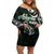 Personalized NZ Aotearoa Rugby Family Matching Off Shoulder Short Dress and Hawaiian Shirt New Zealand Silver Fern